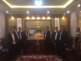 Đoàn lãnh đạo TP Hưng Yên làm việc với lãnh đạo thị xã Chí Linh về công tác quản lý di tích trên địa bàn thị xã