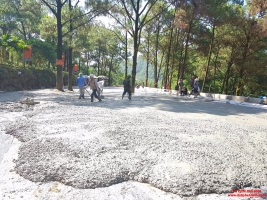 Khẩn trương hoàn thiện công trình làm đường vào đền thầy giáo Chu Văn An